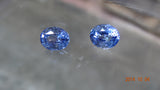 Natural Two Blue Oval Sapphires 5ct (2.37ct+2.63ct) (Unheated)