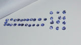 Natural Blue Round  Parcel of Sapphires 45.50ct ( Heated )