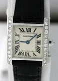 Cartier Tank Fransaise Ladies Pre-Owned White Gold Diamond